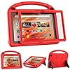 Kids Tablet Case for 10.1in Tablet, Not Fit iPad TCL 10.1 inch Tablets -Patamiyar Lightweight Shockproof Case with Screen Protector Handle Stand -Red