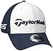 TaylorMade Golf 2017 tour new era 39thirty white hat navy/whitet m/l