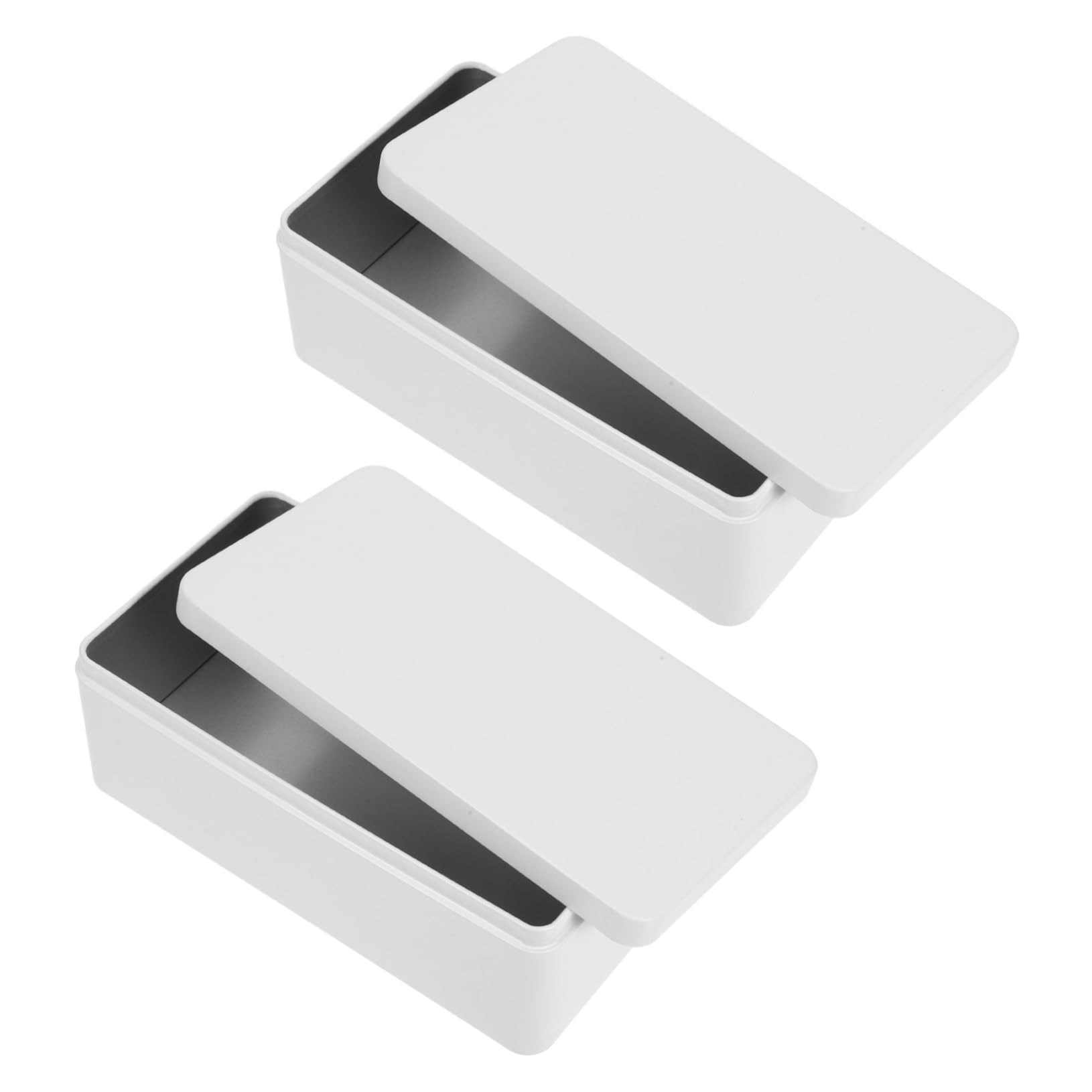 Garneck 2pcs Vintage Metal Storage Box Multi Use Keepsake Container for Tea Candies Wedding Favors Money Sturdy Tinplate Design with Ample Storage Space and Tight Seal