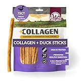 Wild Eats Duck Collagen Sticks for Dogs (75 Pack, 0.6 cm Wide) Long Lasting Dog Chews No Hide Dog...