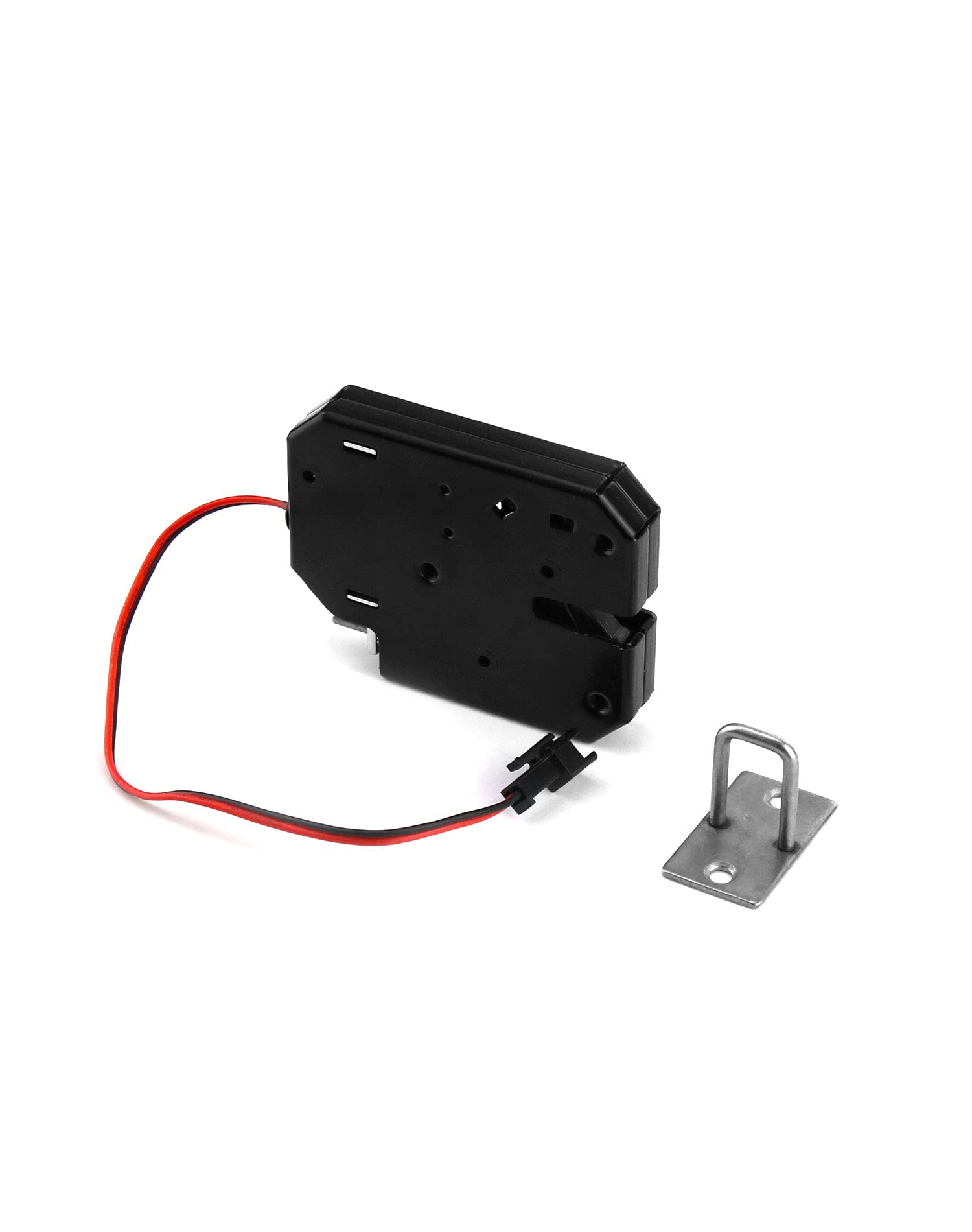 QWORK® DC 12V Electronic Lock for Cabinet Drawer, Electromagnetic Lock Power Control Door Lock with Emergency Release (Without Detecting Switch)