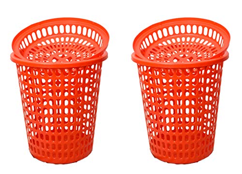 Image of Durable Unbreakable 50 L 2 Royal Laundry Basket with Lid, Cap (Red)