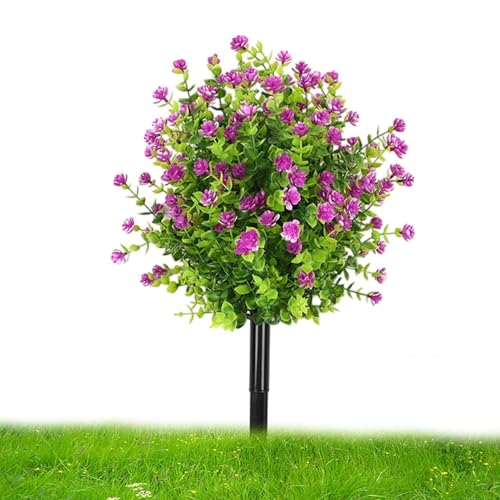 Manolyee Fleurs Artificielles D'Extérieur Résistantes Aux UV | Piquet Artificiel Réaliste - Fleurs Artificielles Extérieur - pour Sol Jardin Porche...