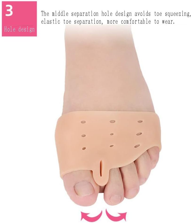 DEAVER Toe Separators, of Gel Bunion Corrector for Relieving Forefoot Pain, Overlapping Toes, Silicone Bunion Splints Toe Protection, Toes Straightener