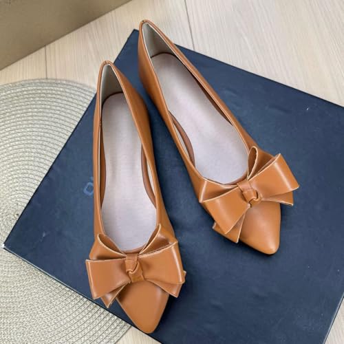Image of SAILING LU Women's Bow-Knot Pointed Toe Ballet Flats