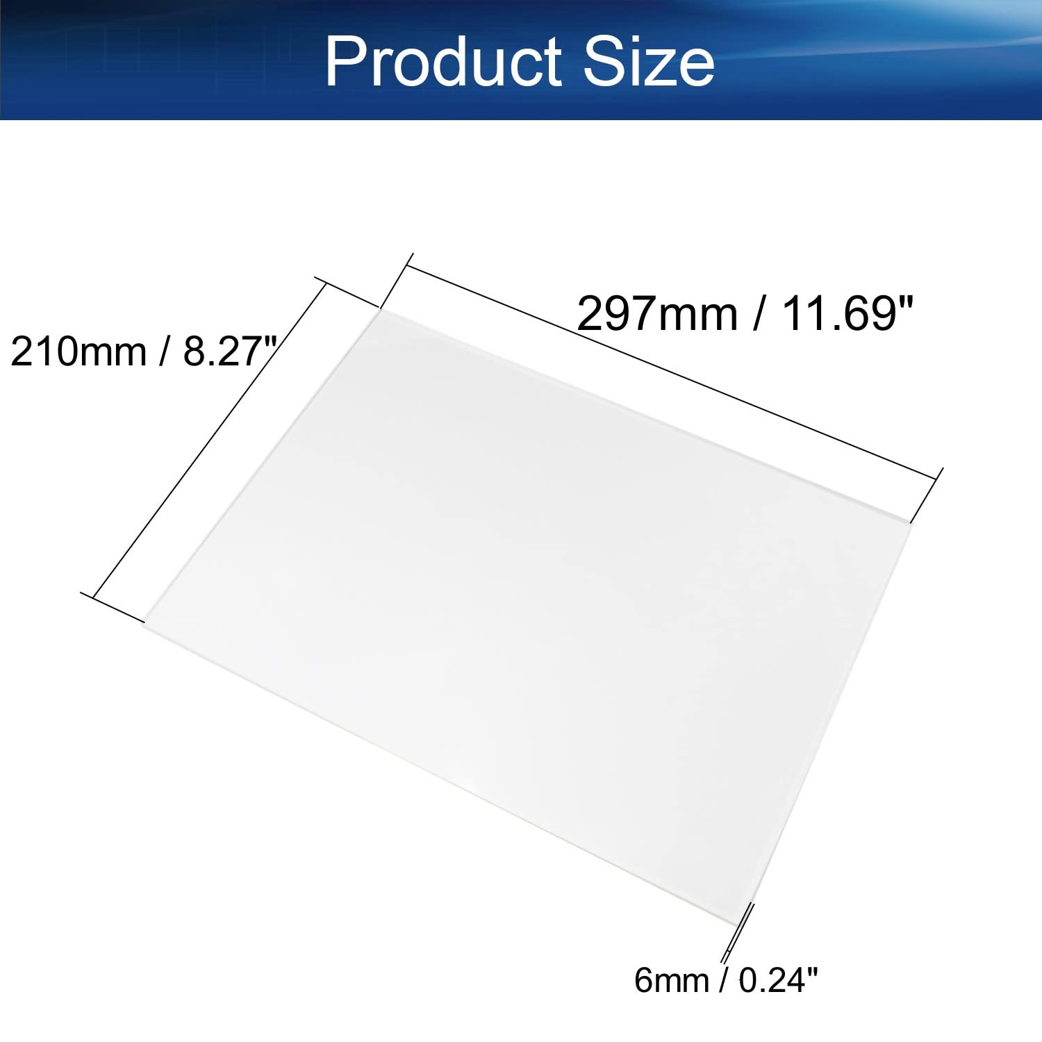 Lot De 10 Feuilles De Plexiglas Pour Remplacement De Cadre Photo