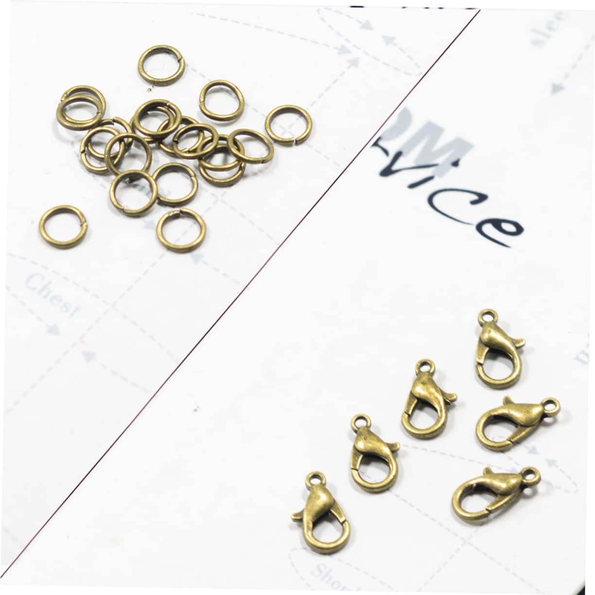 NUOBESTY 2376piezas Kit Accesorios Para Bisutería Broches Langosta Anillas Abiertas y Cierres Para Pulseras y Collares
