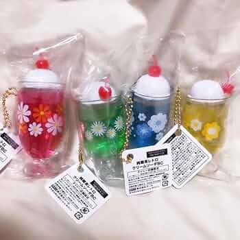 Amazon.co.jp: 純喫茶レトロ クリームソーダ キーホルダー 4個