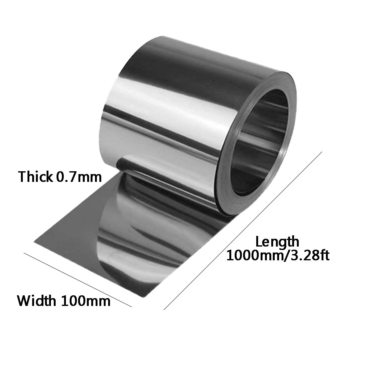 cerámica taza maestra hecha a mano, Tiras Cinturones Escamas Juntas finas Placas Materias primas industriales Rollo metalúrgico,(0.70X100X1000mm)