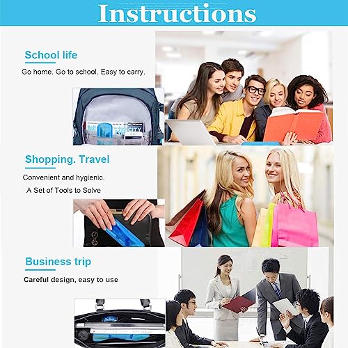 Image of Portable Orthodontic Toothbrush Kit for Orthodontic Patient Orthodontic Care Kit for Braces Interdental Brush Dental Wax Dental Floss Toothbrush Box Oral Care Kit Dental Travel Kit(Blue)