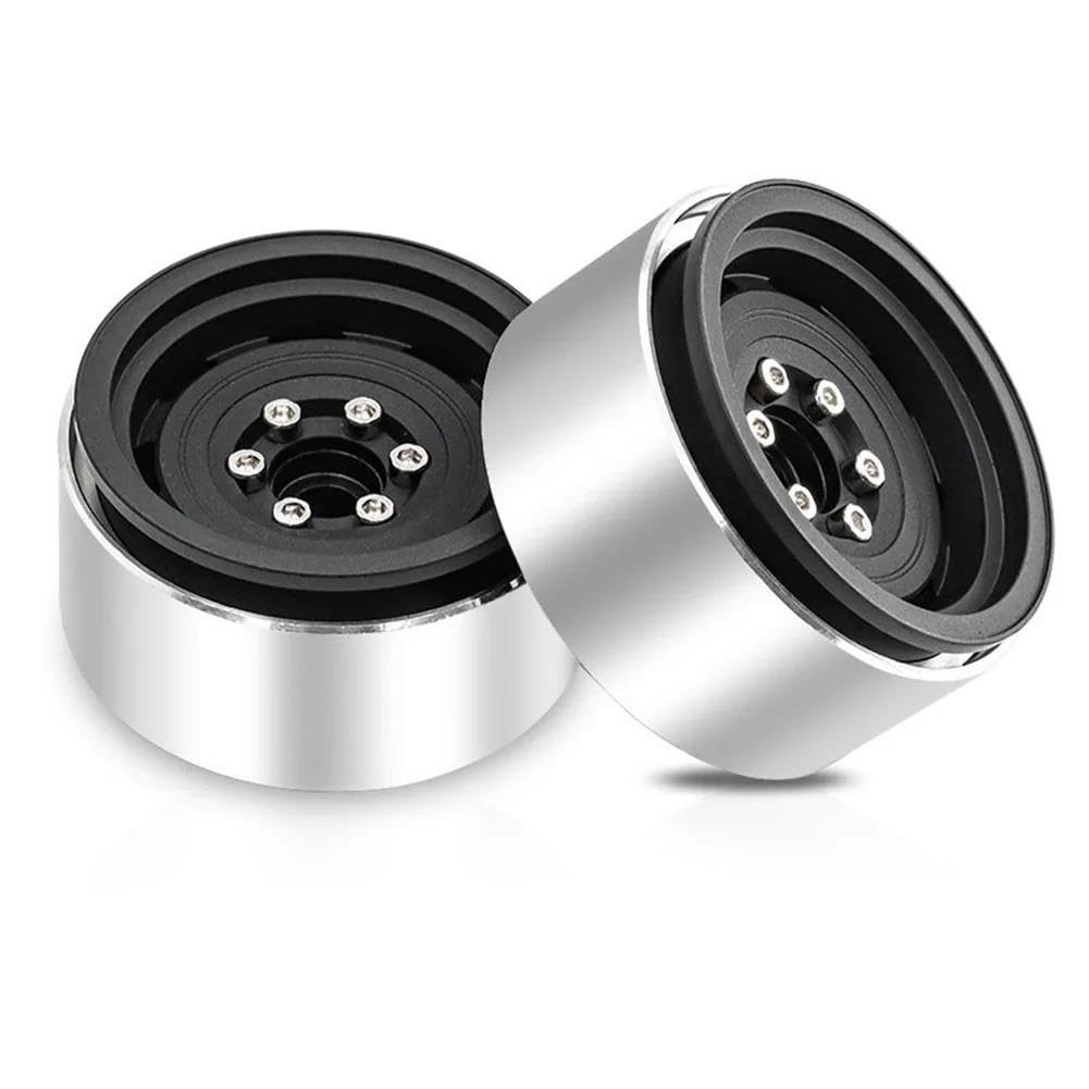 4 szt. Metalowe felgi Beadlock 1,9" do D90 SCX10 90046 TRX4 1/10 RC Crawler (SILVER)