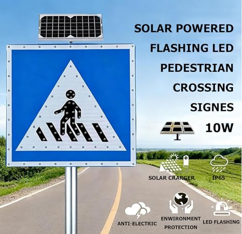 Panneau de passage piétons solaire pour éviter les accidents