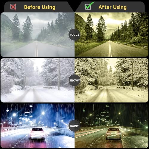 Myiaur Night Vision Driving Glasses for Women, Polarized Anti Glare Yellow Lens Glasses for Nighttime, UV400 Protection4