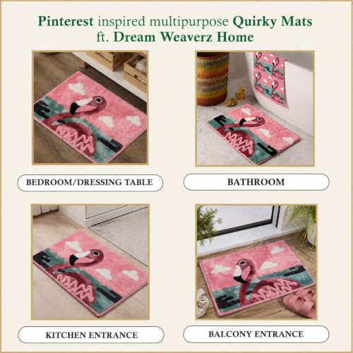Image of Dream Weaverz 2000 GSM Soft Microfiber Bath Mat - Quick Dry Anti-Skid Water Absorbent Floor Rug, Machine Washable Non Slip Door Mat for Bathroom & Bedroom (40 x 60 cm)