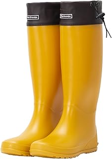 USOR Women's Packable Tall Rain Boots Ultra Lightweight Flat Wellies Muck Boots Anti Slip Outdoor Work Garden Fashion Rain...
