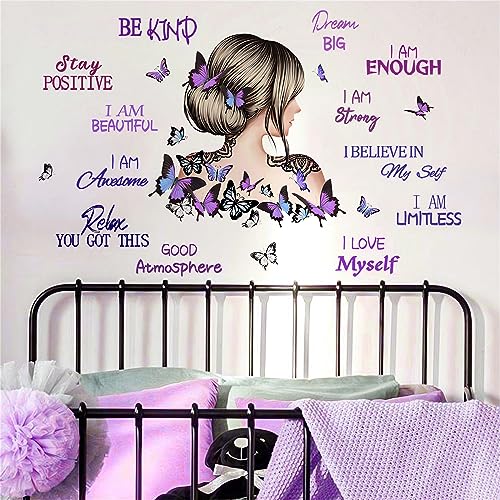 Vinilo decorativo sacinora con mariposa y frases motivacionales miniatura 3