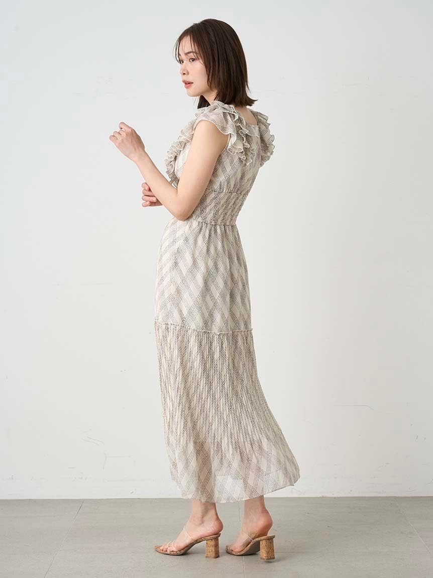 SNIDEL スナイデル Sustainableプリントプリーツワンピース  