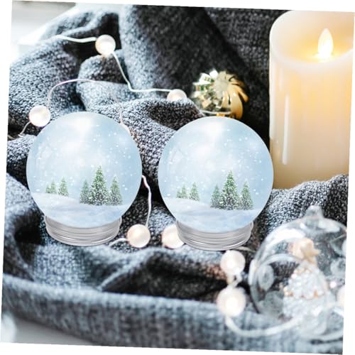 Bolas de nieve para manualidades navideñas transparentes y rellenables en casa de 12 ud 8