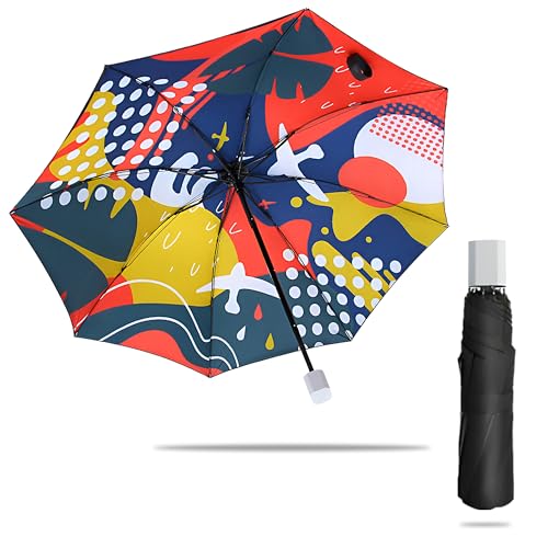 Image of Kraptick Printed Travel Umbrella for Rain, UV, Wind Proof, Water-Proof Umbrella for Men /Women /Boys /Girls /Kids (UMBR-02)