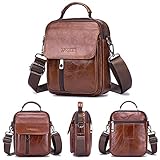 handtasche leder braun vintage 2 Hauptfächer mit Reißverschluss, 1 Rückentasche mit Reißverschluss, 1 Vordertasche mit Knöpfen und Lederbezug + 5 innere Kartenfächer, 1 Vordertasche mit Reißverschluss. Größe ca.: 17 * 22 * 7 cm (6,7 * 8,7 * 2,8 Zoll) .Gewicht um 385 Gramm. Es ist eine großartige Größe für einen Tagesausflug oder einen Einkaufsbummel.