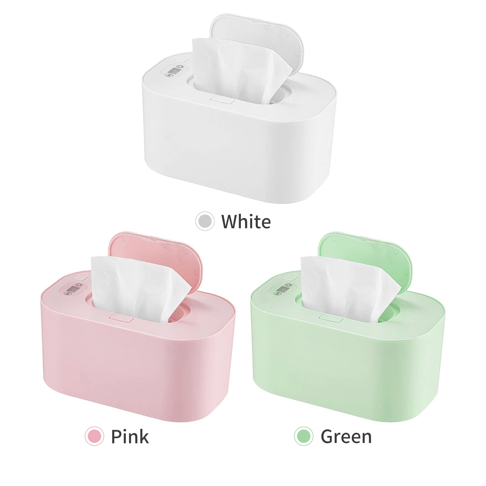 Lechnical Calentador de toallitas húmedas USB para bebés,3 Modos de Temperatura,Calentador de toallitas para pañales,10 W,Temperatura Constante,Gran Capacidad,portátil,dispensador de Calentadores de