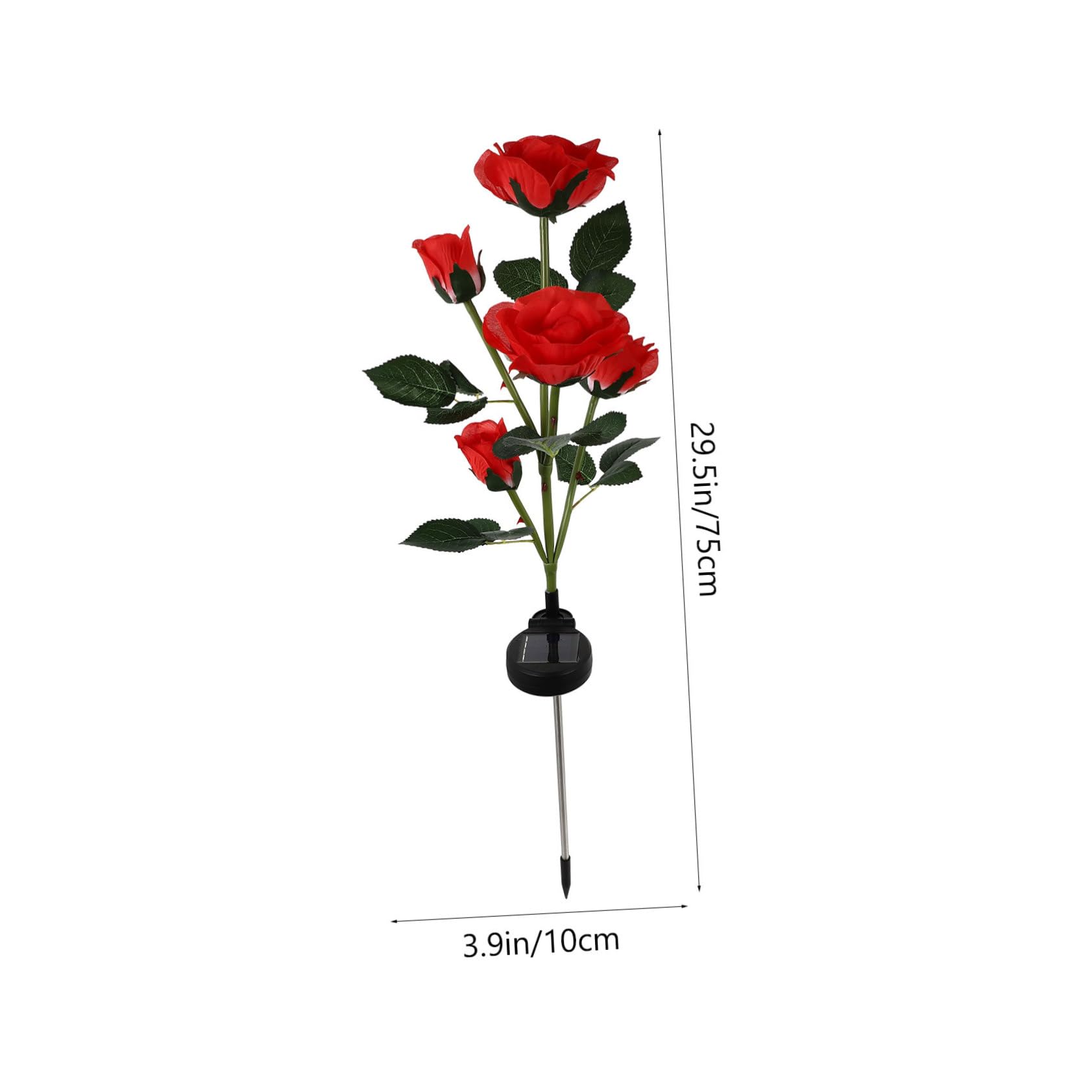 BESPORTBLE Rose Lantern Yard Ground Lamp Waterproof Solar Garden Lamp Led Lawn Light for Outdoor