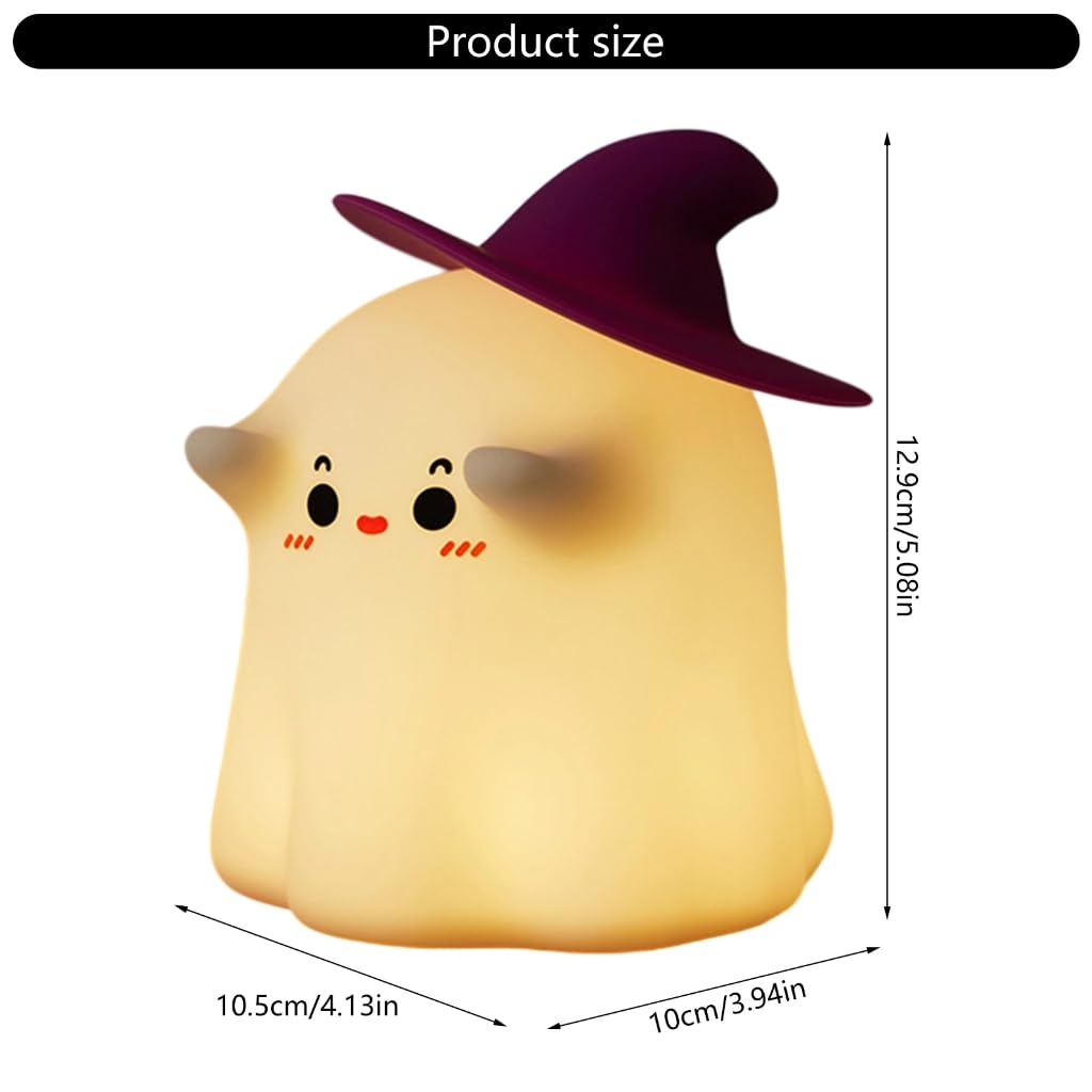 Silicone Specter Veilleuse étanche en silicone à intensité variable pour chambre d'enfant