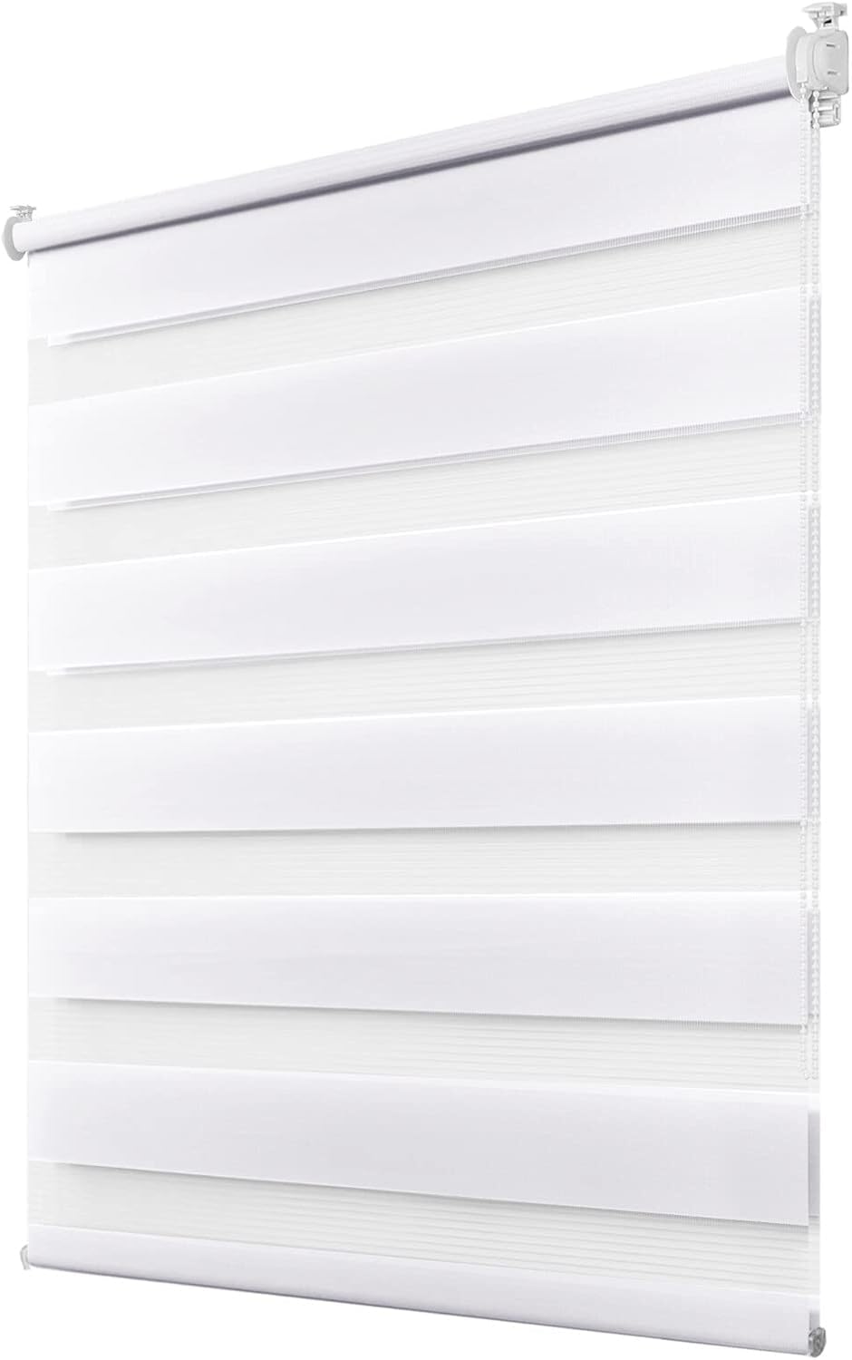 Deswell Doppelrollo Klemmfix ohne Bohren für Fenster Stoffbreite 51cm Rollos für Fensterlichtdurchlässig & Verdunkelnd