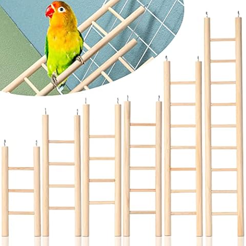 6 Pcs Wooden Ladder for Birds Cover