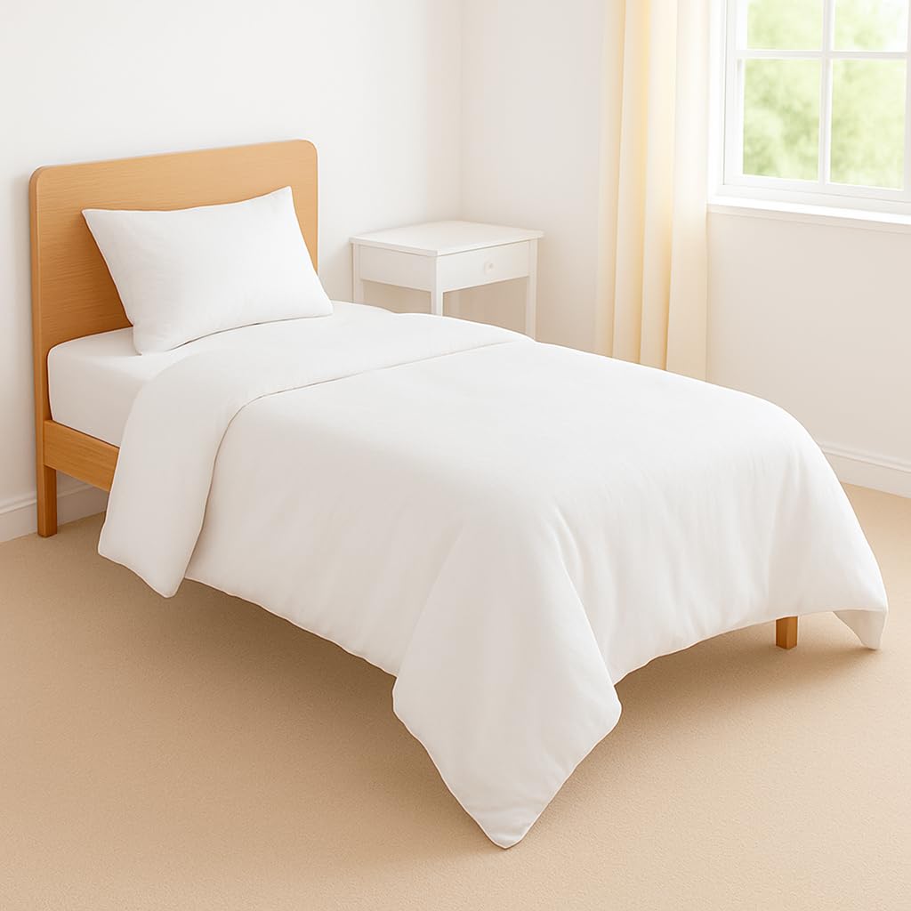 Comfortcare White Mrsa Resistant Luxury Supersoft Wipe Clean Duvet, Single 10.5 Tog