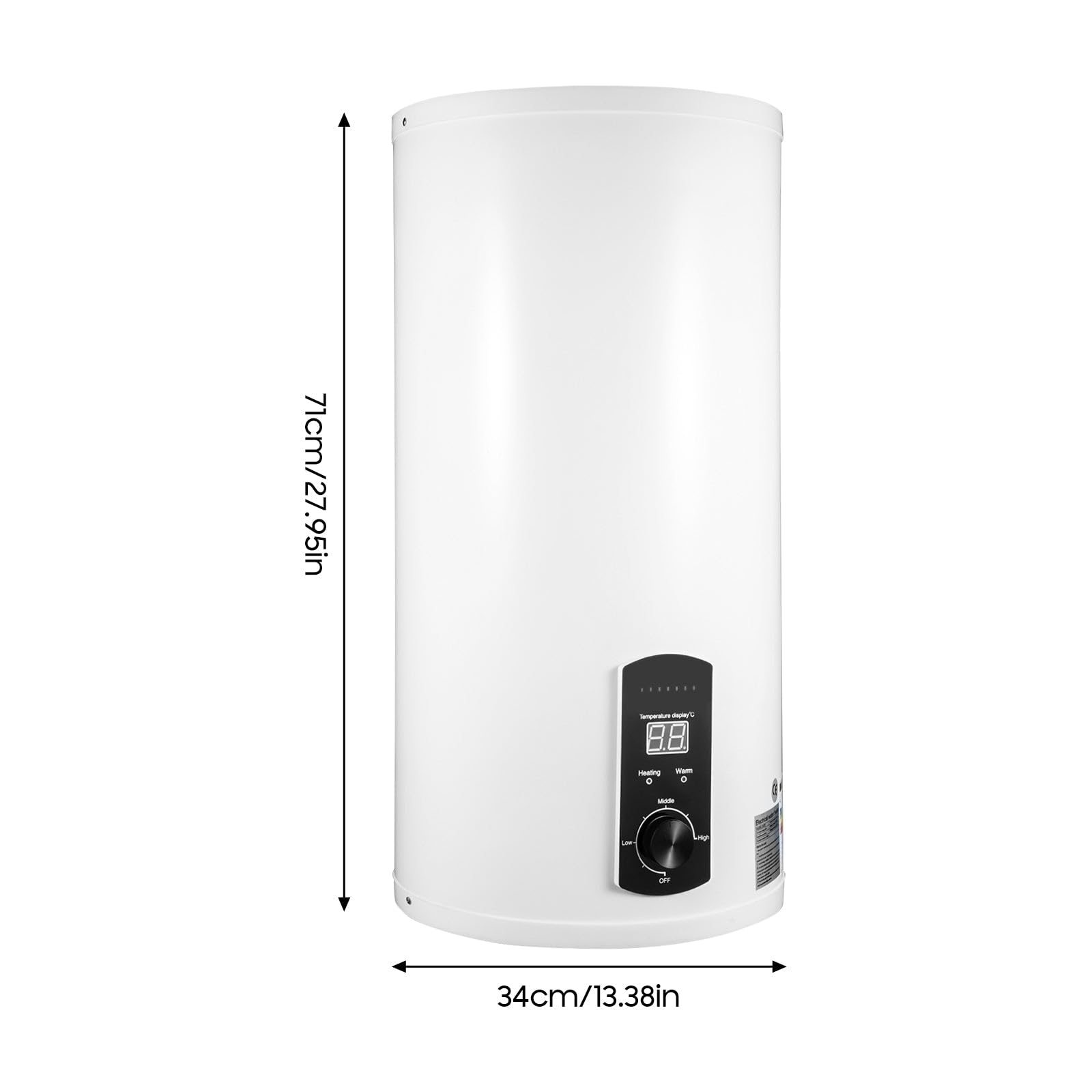Podgrzewacz przepływowy, bojler elektryczny, pojemność 2000 W, szerokość ciepłej wody, 80 l, pionowy zbiornik IPX4, 25-75°C, ze słuchawką prysznicową, do kuchni, toalet, salonów fryzjerskich, łazienki