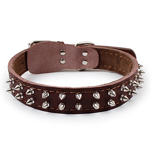 Dog Trust Keep Your Dog Safe and Stylish with Our 21" Adjustable Spiked Dog Collar - Durable Black Leather Collars Design for Added Protection Size Large Color Brown (B0CNZ83465) Amazon Price History, Amazon Price Tracker