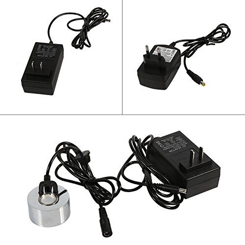 Diyeeni Ultraschall Nebler, Wasser Vernebler mit Netzteiladapter Nebelwerfer Fogger Hersteller Mini Nebelmachine für Kleinen Aquarium, Brunnens, Teich, Wasserspiel