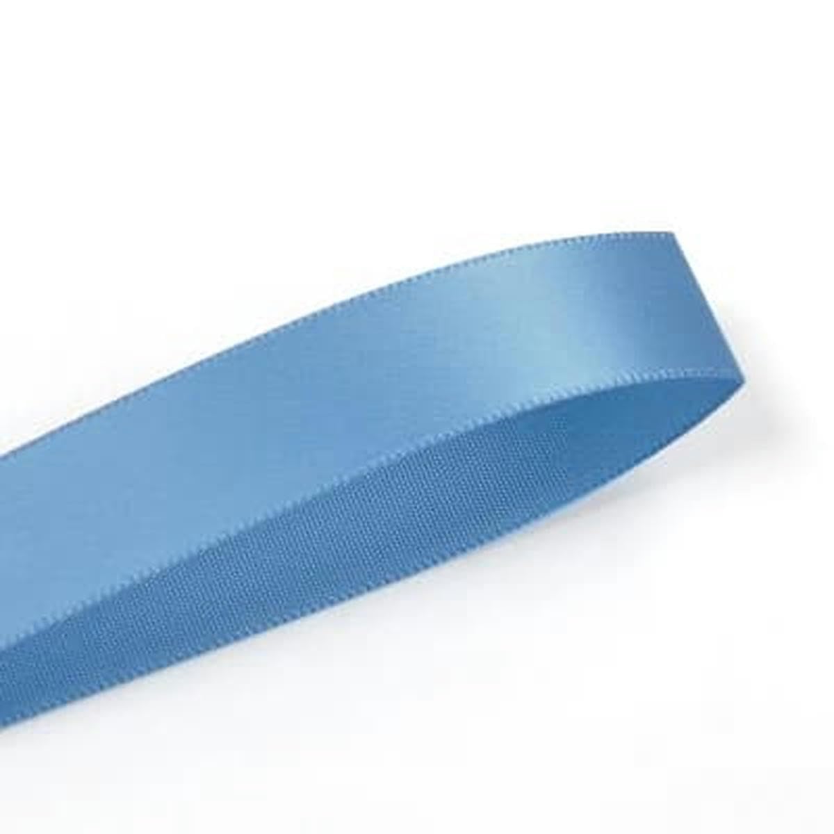 Cinta de satén de doble cara de 6, 9, 13, 16, 19 y 22 mm, 100 yardas, azul, para decoración de fiestas, bodas, flores rosas hechas a mano, cintas de porcelana azul 336-19 mm