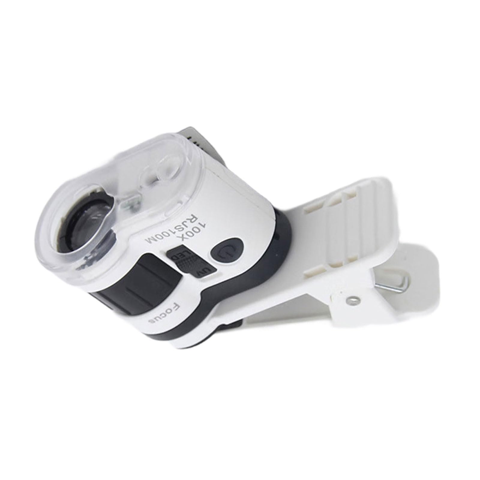Jazuaiao Black Advanced 100X Device Featuring White Double Light Phone Clip Integration For Academic Commercial Applications Led Light Double Source Microscope