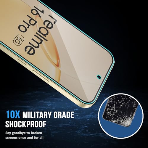 Image of ArmourPro Anti-Glare Matte Tempered Glass for Realme 16 Pro, Pack of 2, Anti Fingerprint Screen Protector, 9H Scratch Resistant, Smooth Touch, Full Edge to Edge Coverage