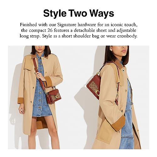 COACH Coated Canvas Signature Tabby Shoulder Bag 26, Tan Rust, One Size3