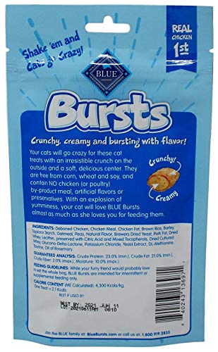 Blue Buffalo Bursts Natural Crunchy Creamy Treats for Cats 3 Flavor Variety | (1) Each: Liver Beef, Seafood, Chicken (2… - Image 4