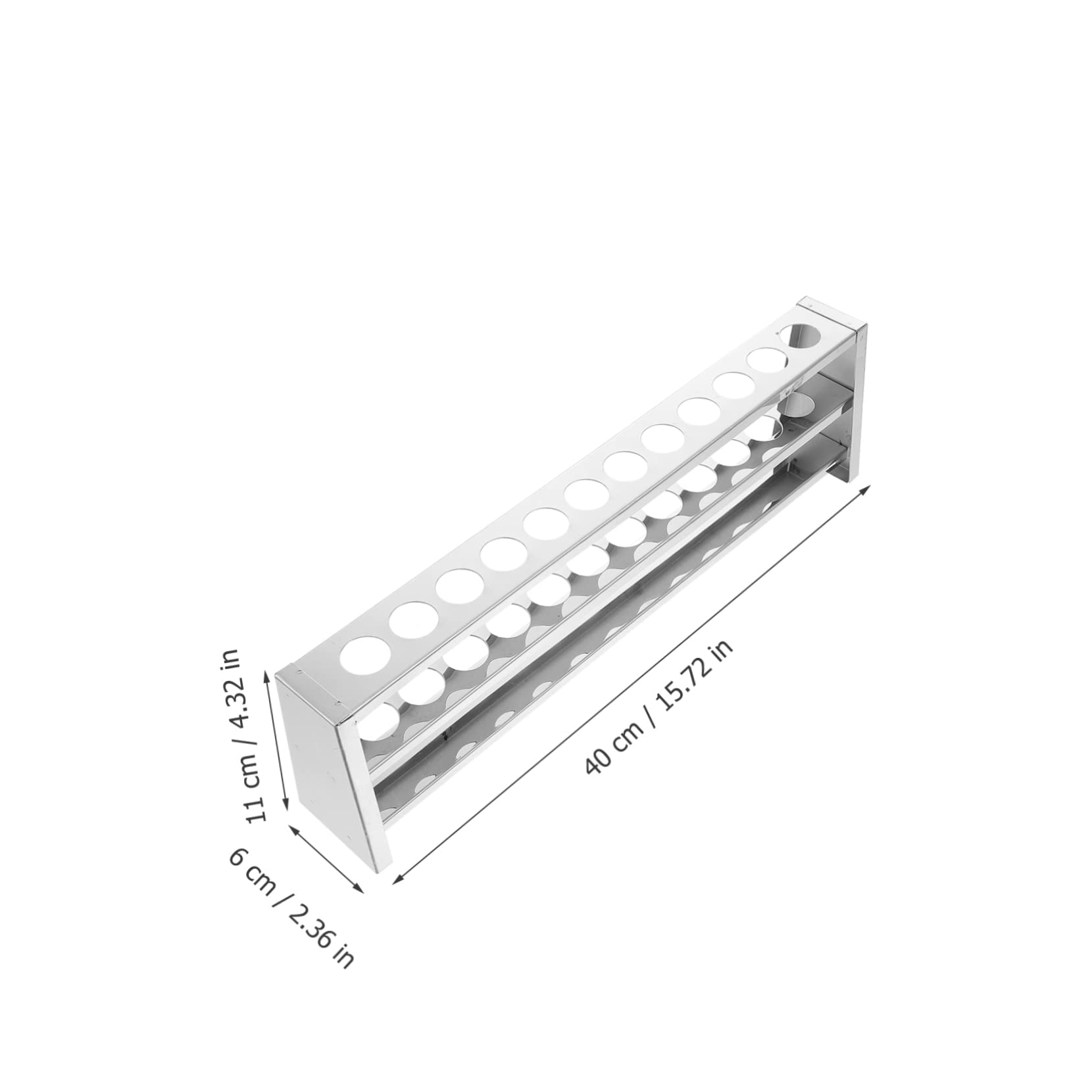 Baluue Gradilla Metálica Para Tubos De Ensayo Soporte De Acero Inoxidable Para Probetas Gradilla De Laboratorio Para Tubos De Ensayo Para Experimentsos De Química