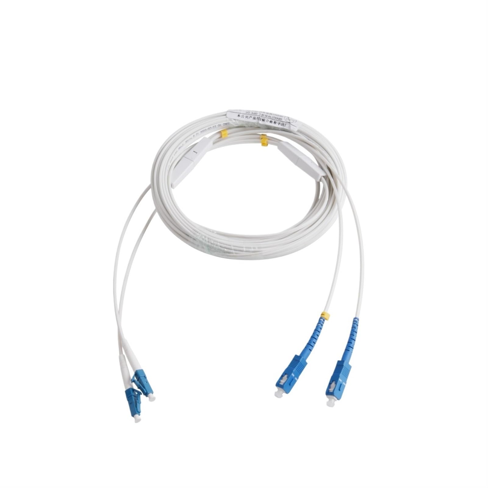 Câble d'extension de fibre optique UPC 2 SC vers UPC 2 LC monomode 2 cœurs Câble de connexion intérieur 100M/120M/150M/200M/250M/300M Câble optique (300M)