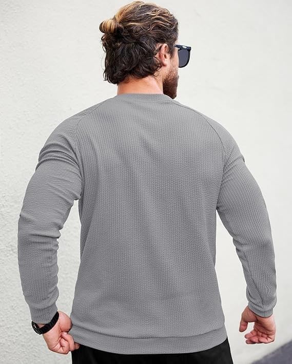 Image of Mens Stripes Full Sleeve Polycotton Tshirt| Comfortable, Lightweight,Breathable, Skin Friendly