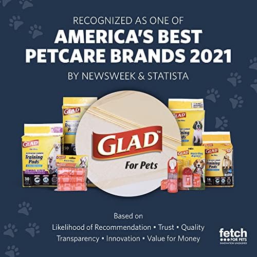 Image of Glad for Pets Clean and Go Waste Bag Dispenser with Sanitizer, 15 Count | Leash-attachable holder, includes mini aloe hand sanitizer spray, tropical breeze scent, for daily walks