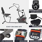 Sunny Health & Fitness Smart Recumbent Bike, Full-Body Home Training with Arm/Leg Exercisers, Indoor Cycling Workout Machine Plus Adjustable Seat & Bulit-in Pulse Sensors, Free SunnyFit App Connection - Image 5