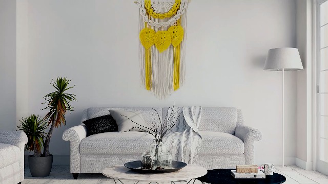Amazon.com: HVEST Macrame Wall Hanging, Boho Wall Decor, Yellow