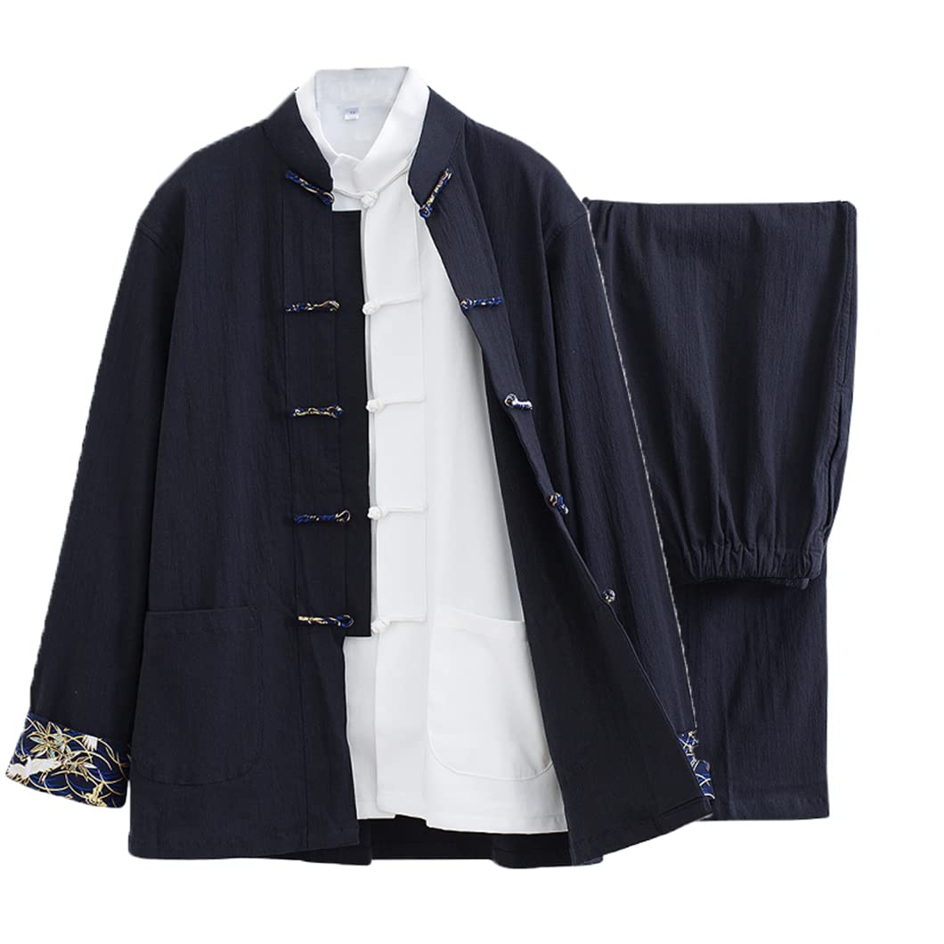 Sciolte Grandi Arti Marziali Kung Fu Uniforme Camicia Pantaloni Cinesi Abiti Tradizionali Tradizionali Abiti per Maniche Lunghe, Tai Chi Ala Ala Chun Camicia da alle