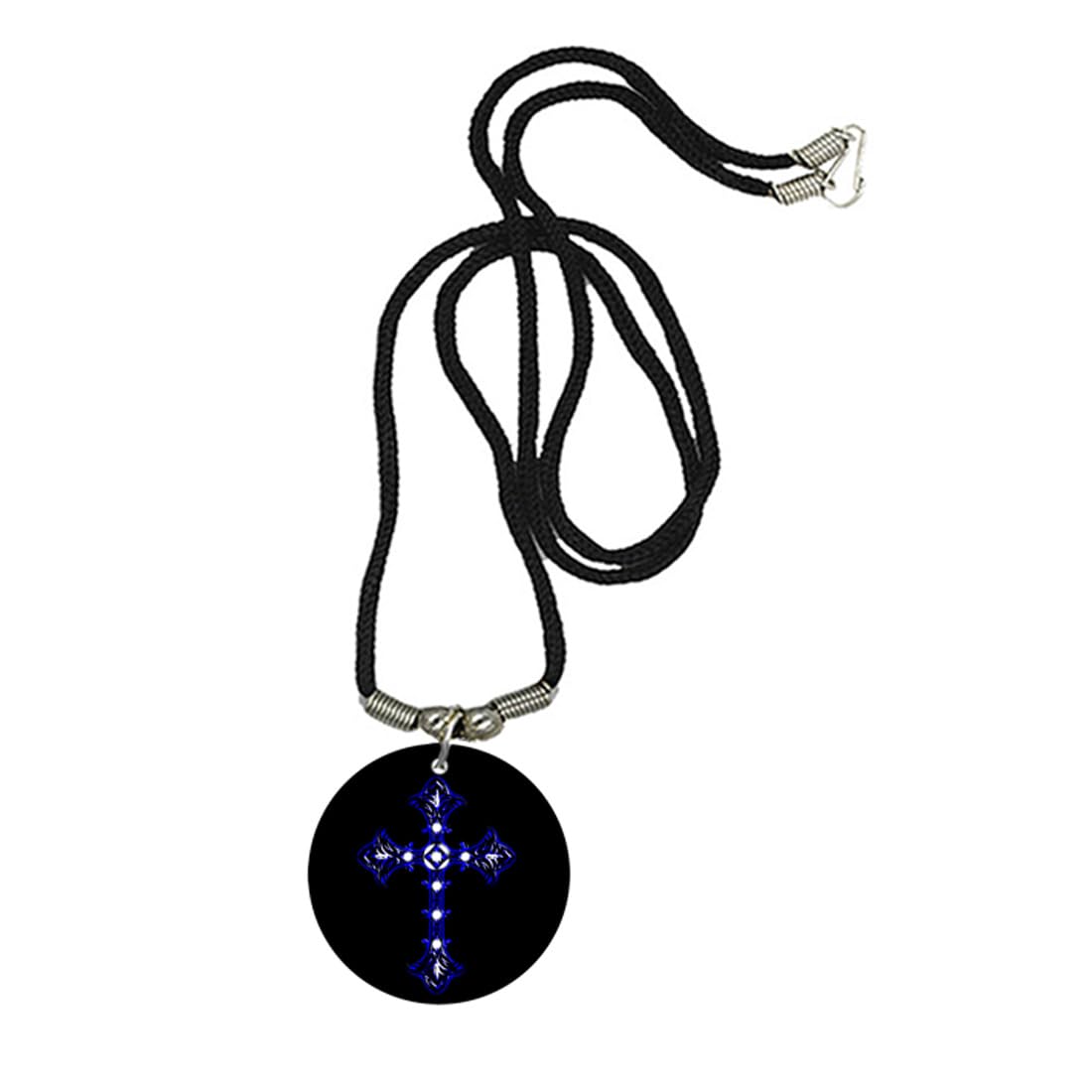 afh Lord Jesus Holy Cross Cord Chain Blue Acrylic Pendant for Men Women Christian Religious Jewelry Adjustable Rope Chain Faith Spiritual Gift Accessory-picture-25