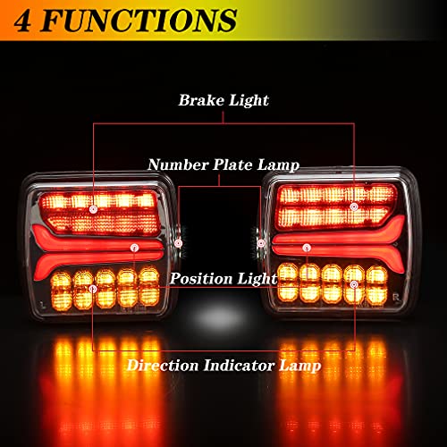 Hawkeye LED Magnetisch Kabellos Anhänger Rücklichter, 12V Wasserdicht Kabellos Anhänger Rücklicht Kontrollleuchte, mit… – Bild 6