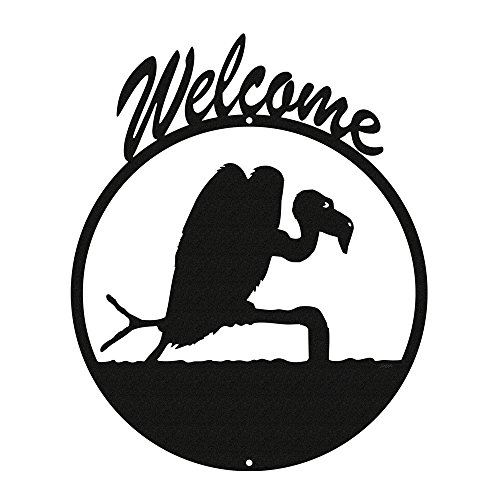 SWEN Products Buzzard Vulture Metal Welcome Sign