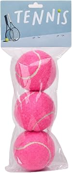 Tennis Balls 3 Pack with Standard Elasticity, Daily Training and Practice Tennis Balls, Pink, Green, Yellow