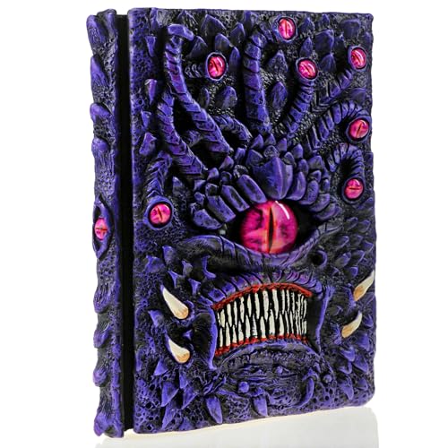 Mazeran 3D Cthulhu Hardcover Embossed Journal, Vintage Handmade DnD Polystone